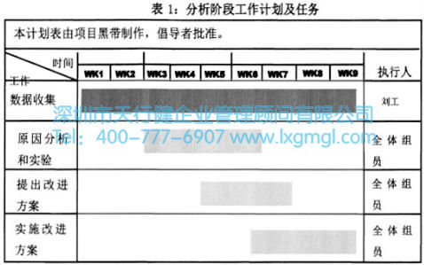 分析階段工作計劃及任務